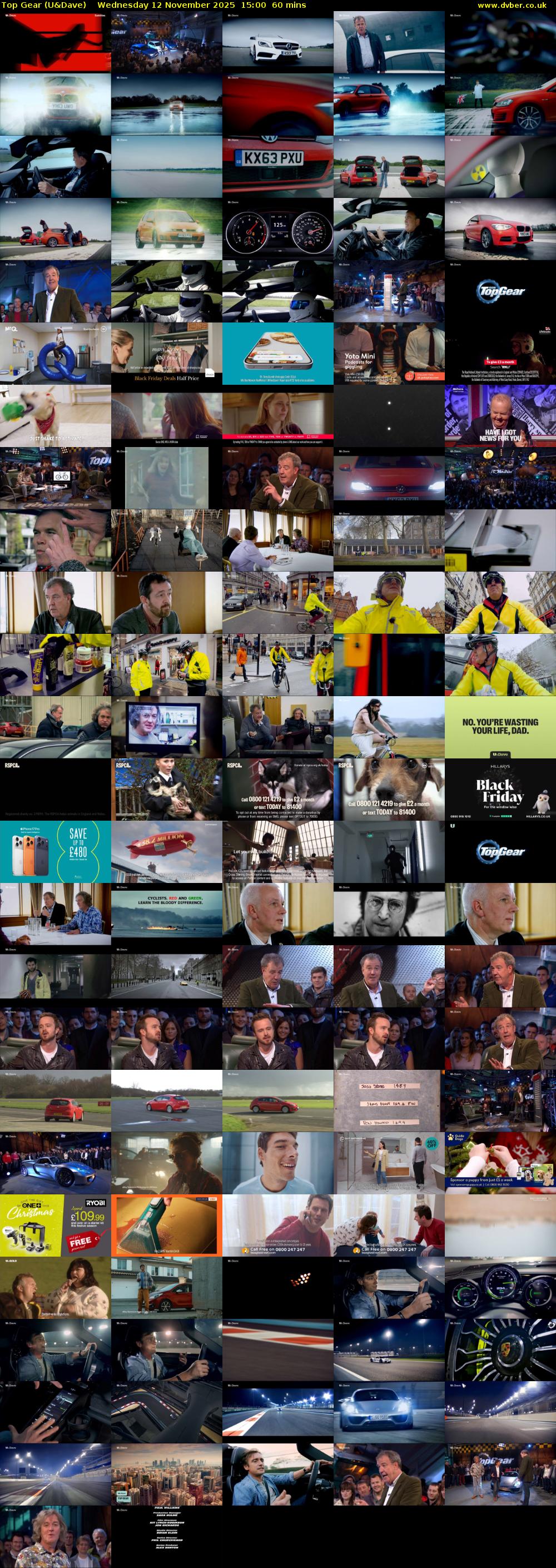 Top Gear (U&Dave) Wednesday 12 November 2025 15:00 - 16:00