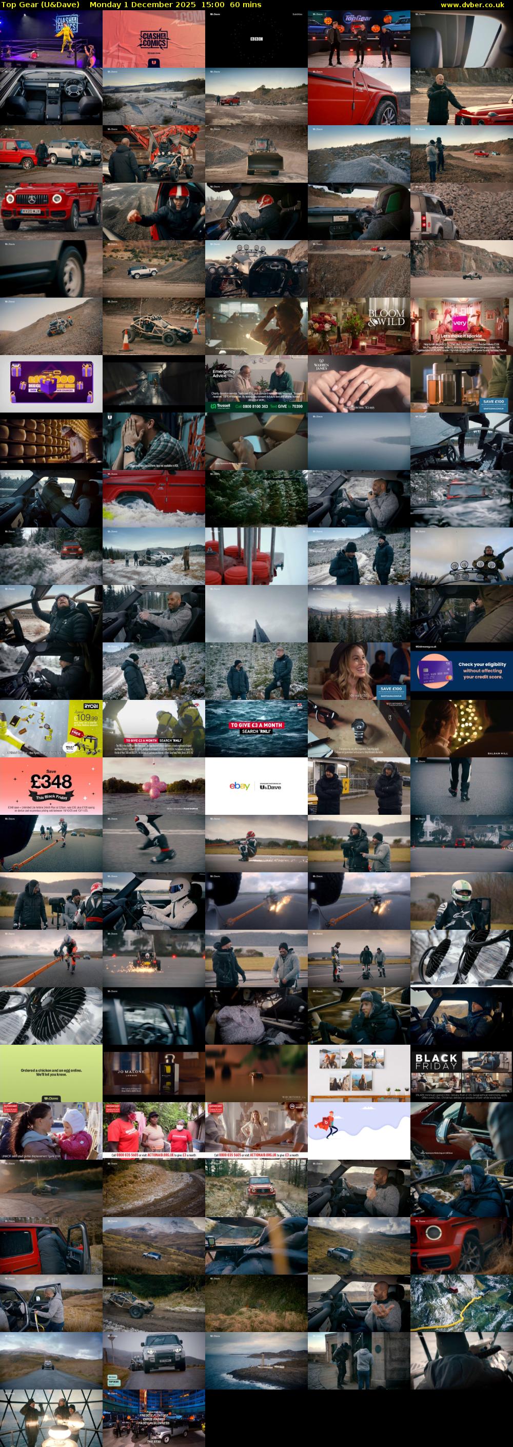 Top Gear (U&Dave) Monday 1 December 2025 15:00 - 16:00