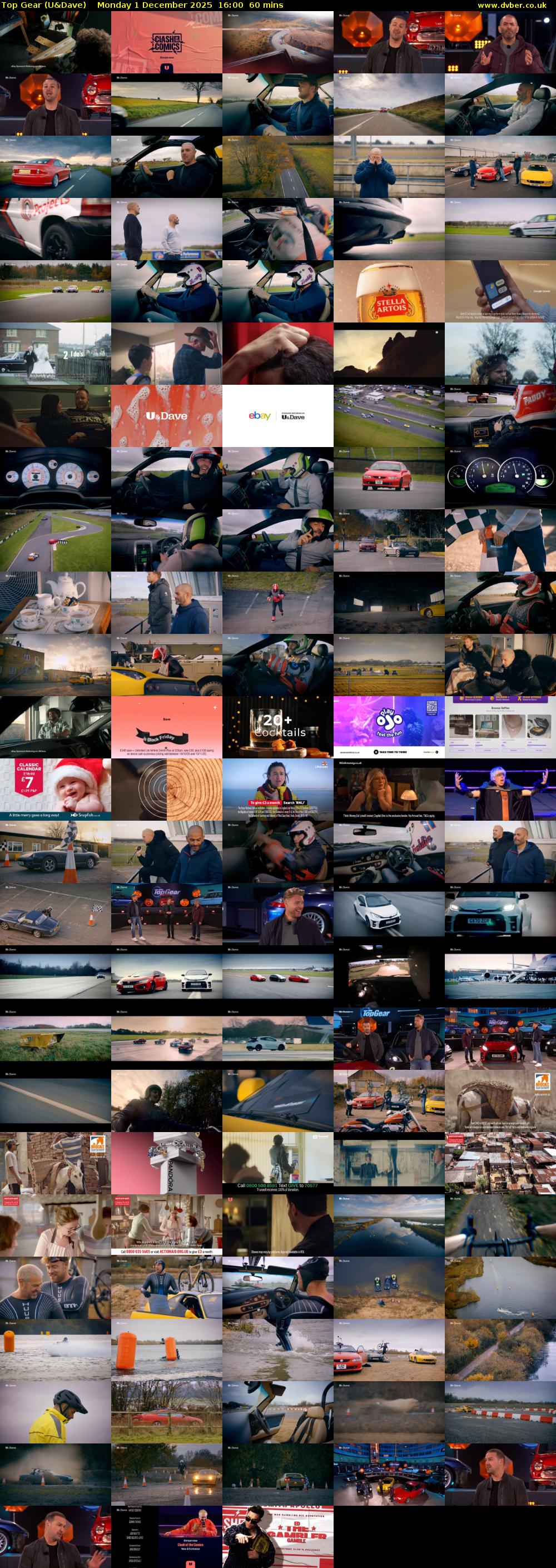 Top Gear (U&Dave) Monday 1 December 2025 16:00 - 17:00