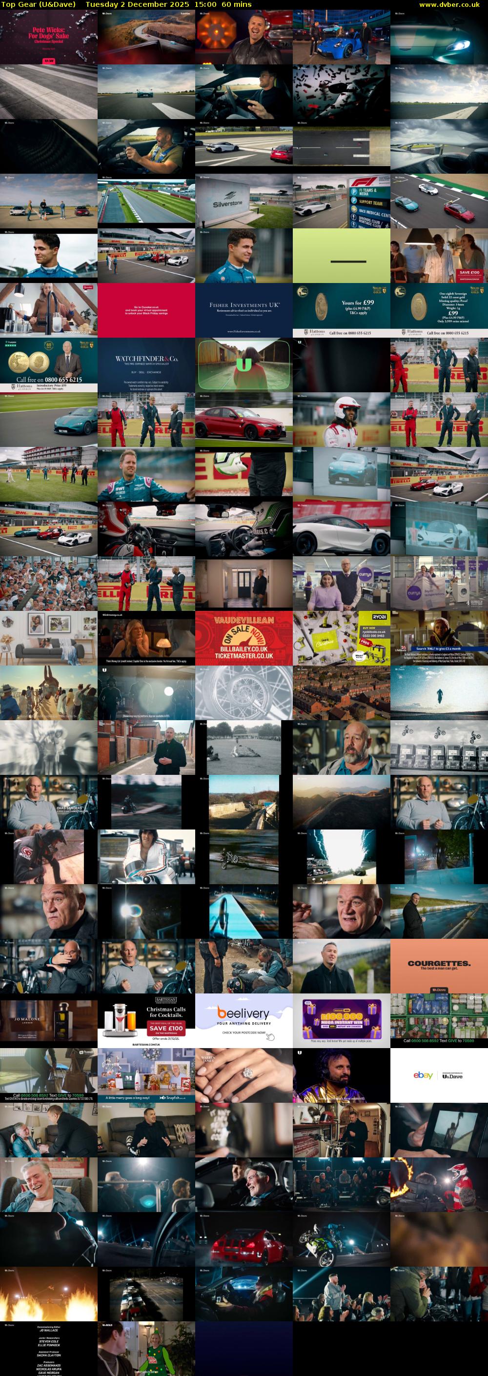 Top Gear (U&Dave) Tuesday 2 December 2025 15:00 - 16:00