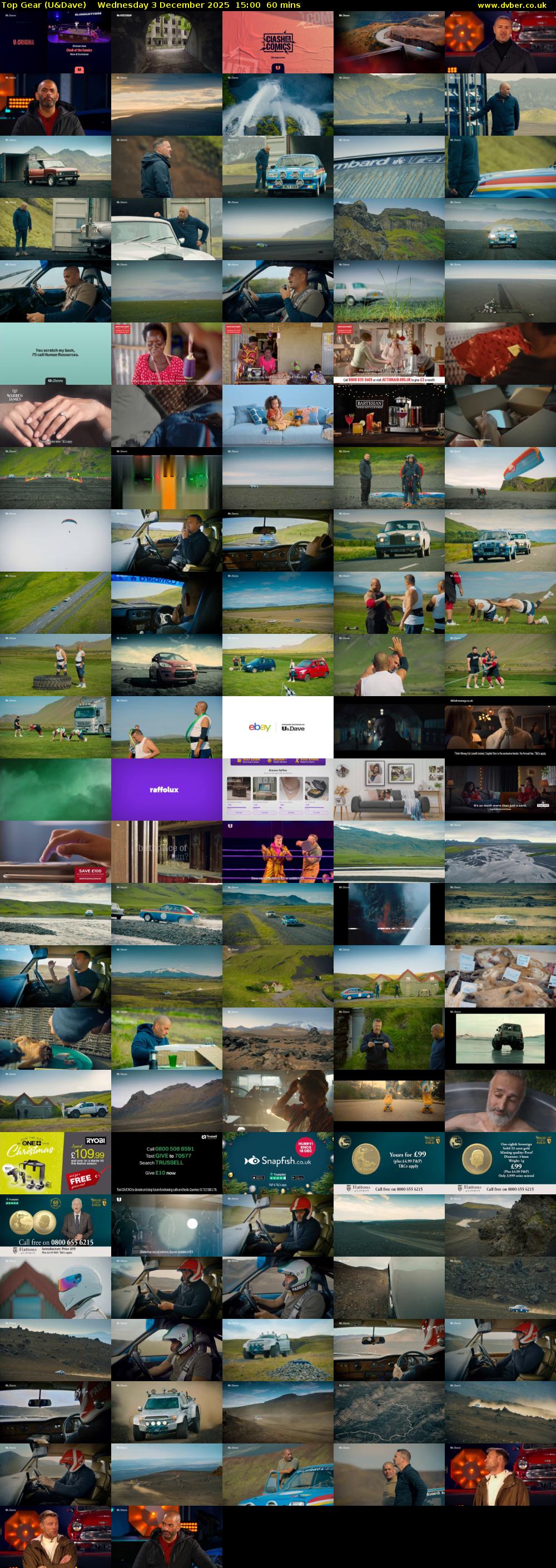 Top Gear (U&Dave) Wednesday 3 December 2025 15:00 - 16:00