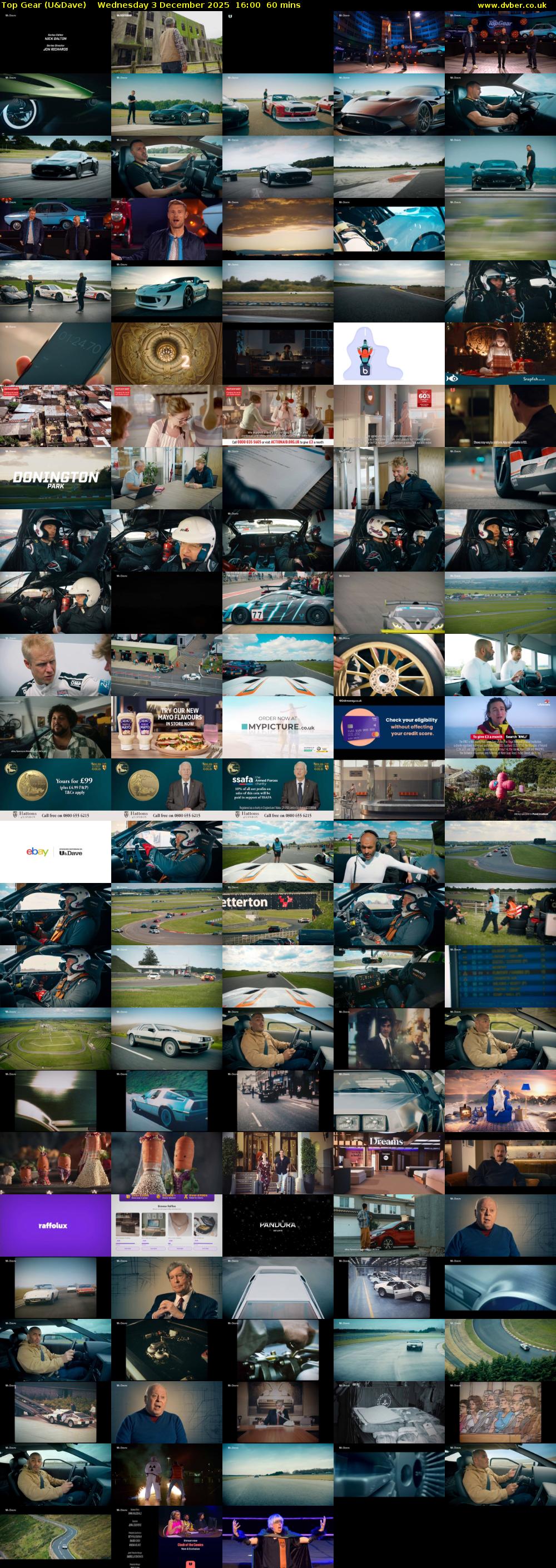 Top Gear (U&Dave) Wednesday 3 December 2025 16:00 - 17:00