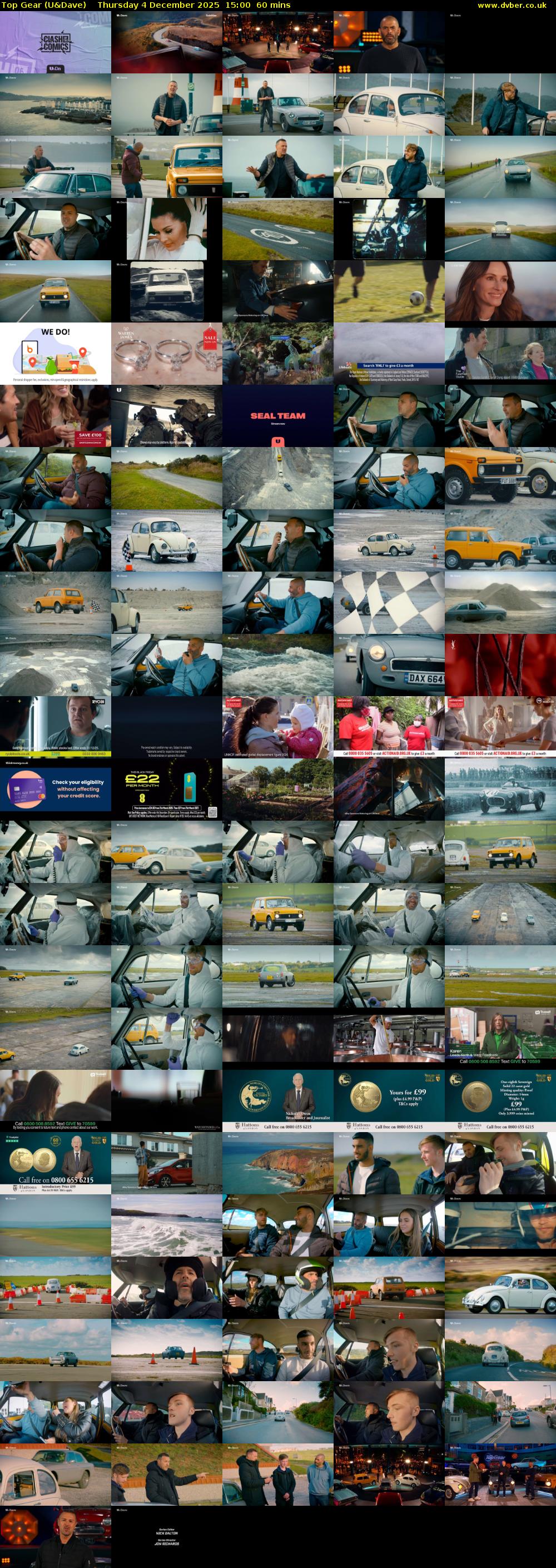 Top Gear (U&Dave) Thursday 4 December 2025 15:00 - 16:00