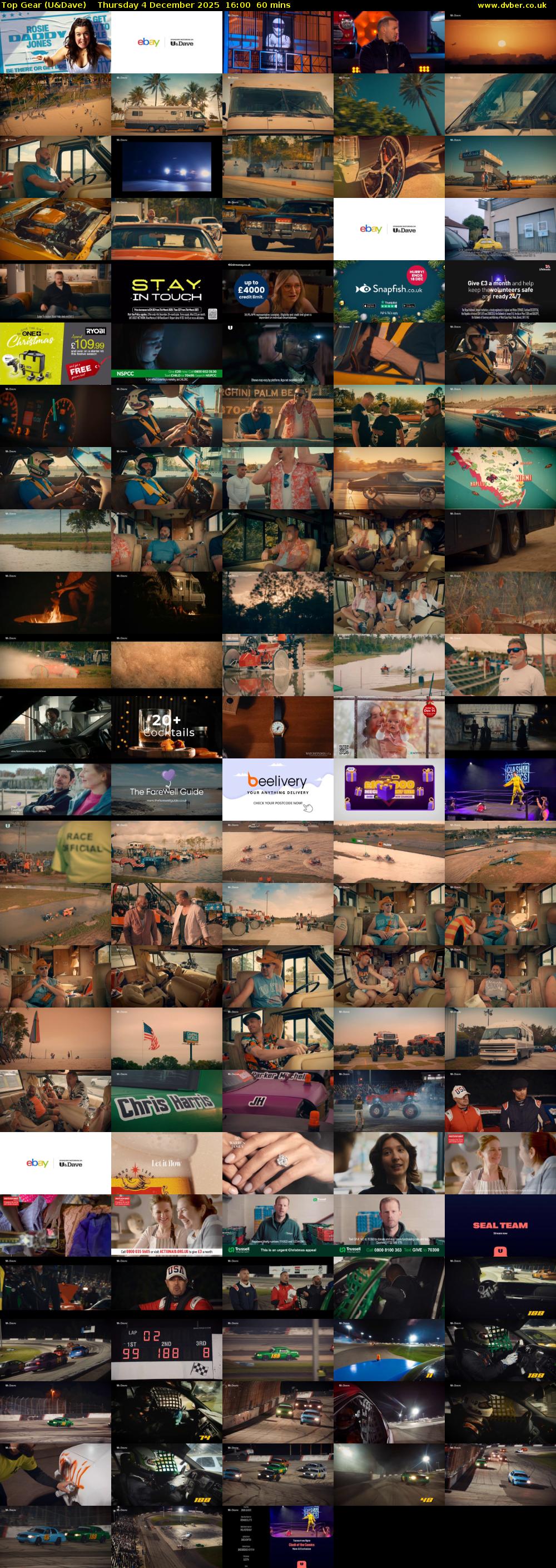 Top Gear (U&Dave) Thursday 4 December 2025 16:00 - 17:00