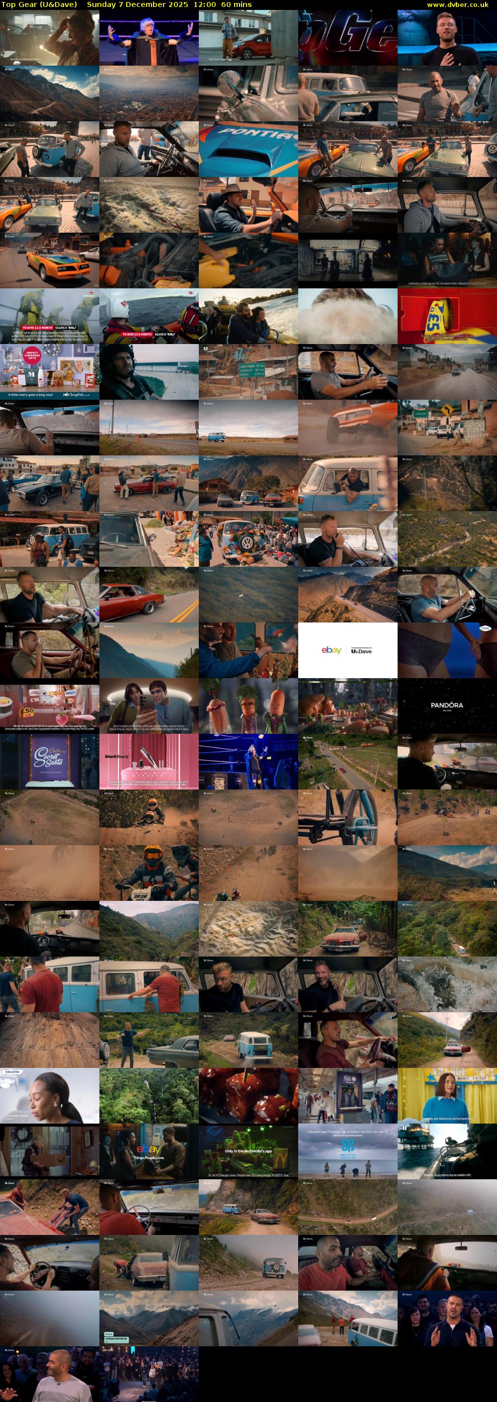 Top Gear (U&Dave) Sunday 7 December 2025 12:00 - 13:00