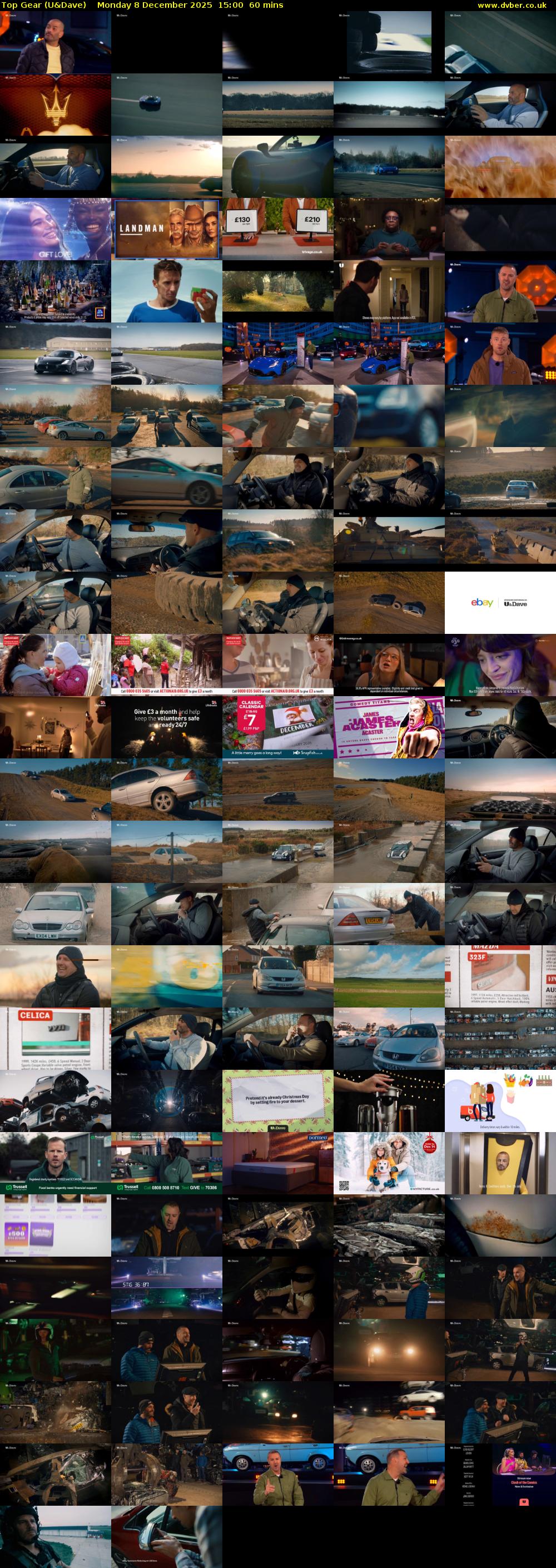 Top Gear (U&Dave) Monday 8 December 2025 15:00 - 16:00