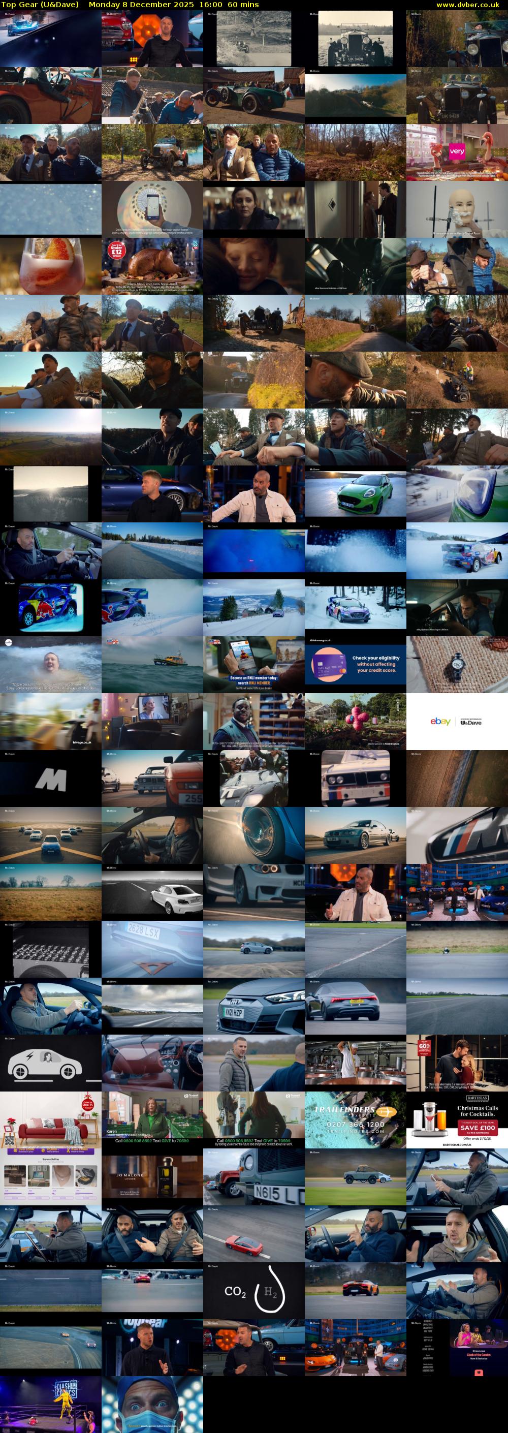 Top Gear (U&Dave) Monday 8 December 2025 16:00 - 17:00