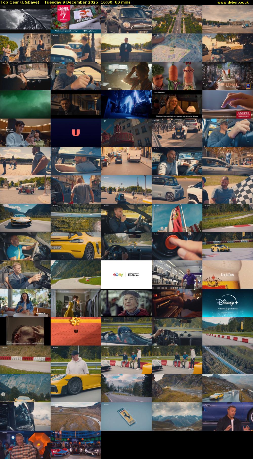 Top Gear (U&Dave) Tuesday 9 December 2025 16:00 - 17:00