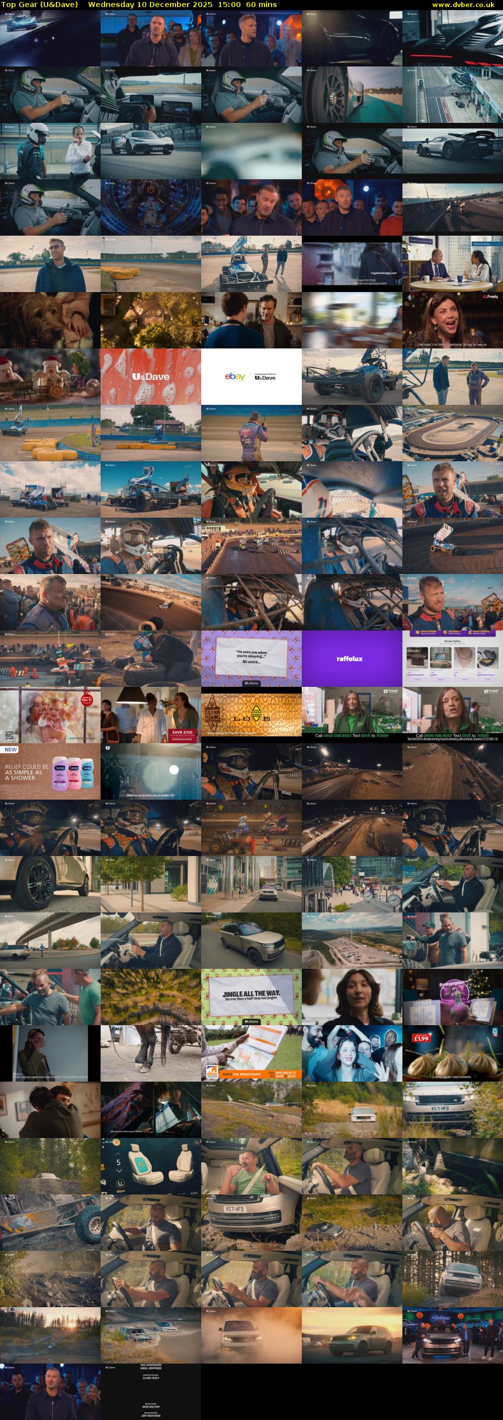 Top Gear (U&Dave) Wednesday 10 December 2025 15:00 - 16:00