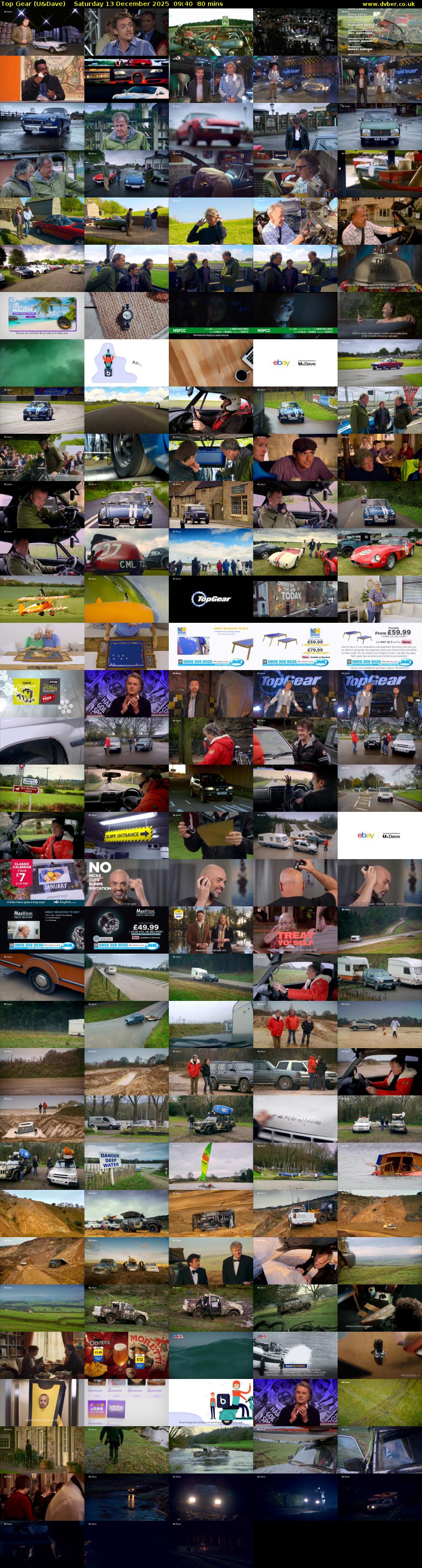 Top Gear (U&Dave) Saturday 13 December 2025 09:40 - 11:00