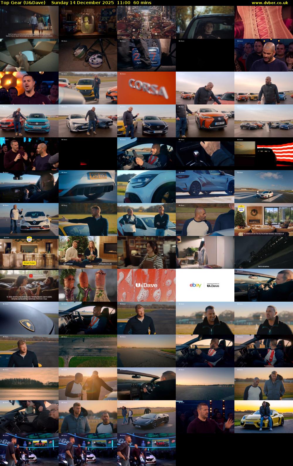 Top Gear (U&Dave) Sunday 14 December 2025 11:00 - 12:00