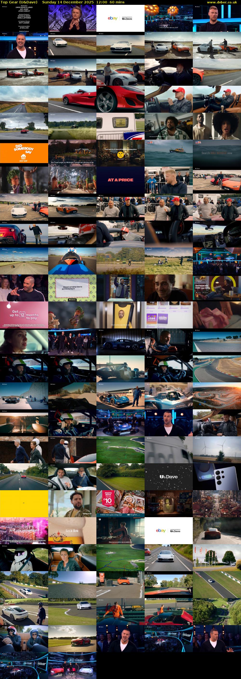 Top Gear (U&Dave) Sunday 14 December 2025 12:00 - 13:00