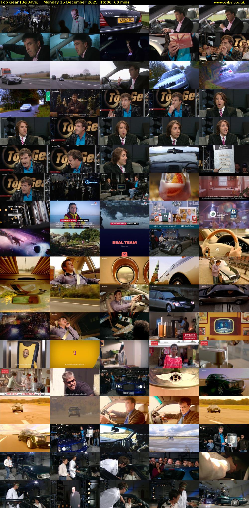 Top Gear (U&Dave) Monday 15 December 2025 16:00 - 17:00