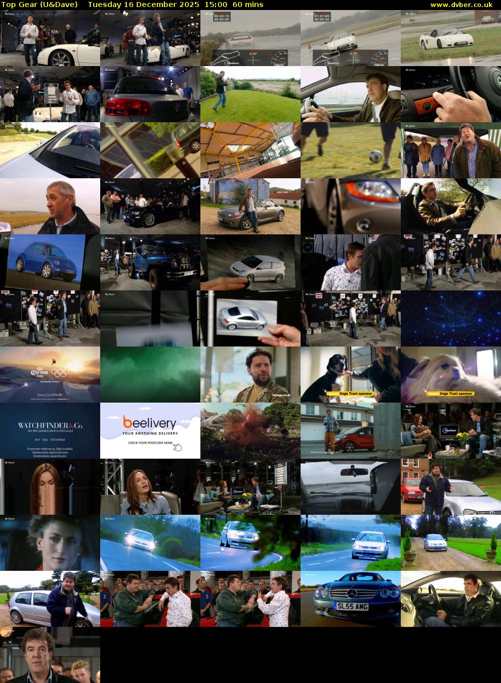 Top Gear (U&Dave) Tuesday 16 December 2025 15:00 - 16:00