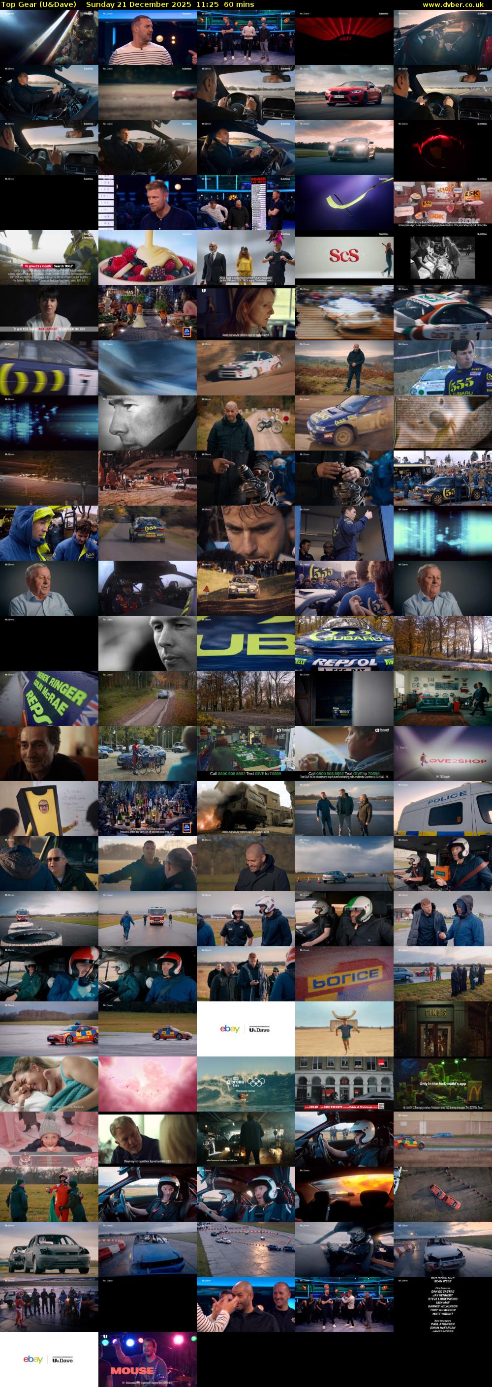 Top Gear (U&Dave) Sunday 21 December 2025 11:25 - 12:25