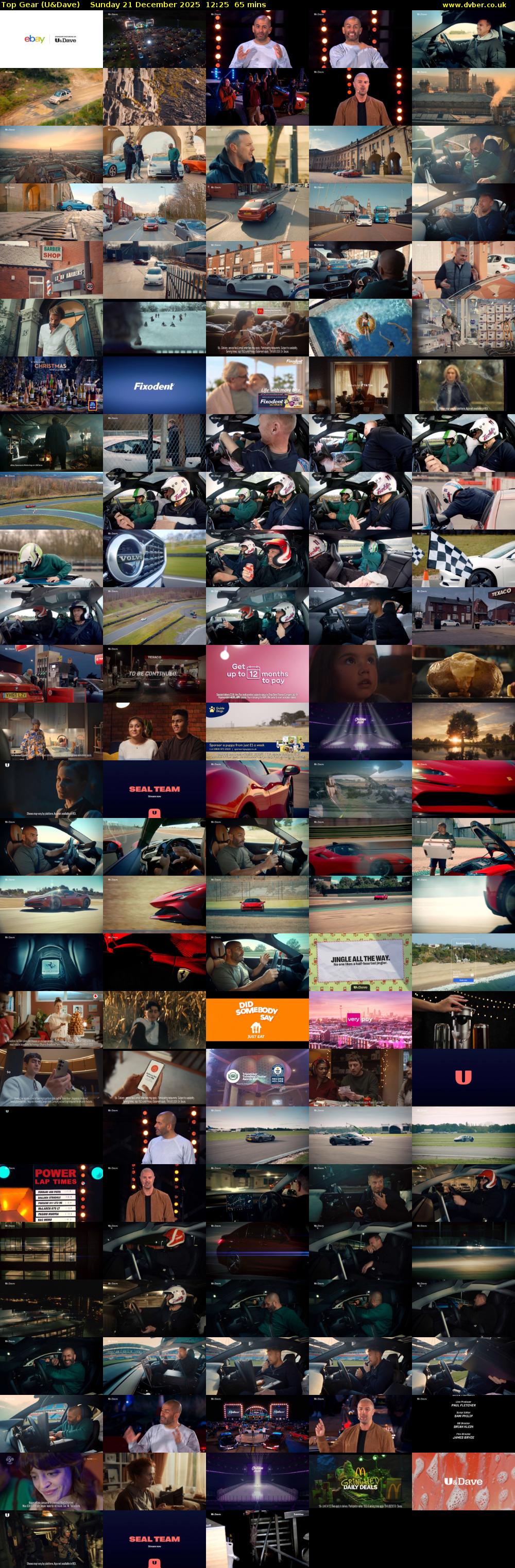 Top Gear (U&Dave) Sunday 21 December 2025 12:25 - 13:30