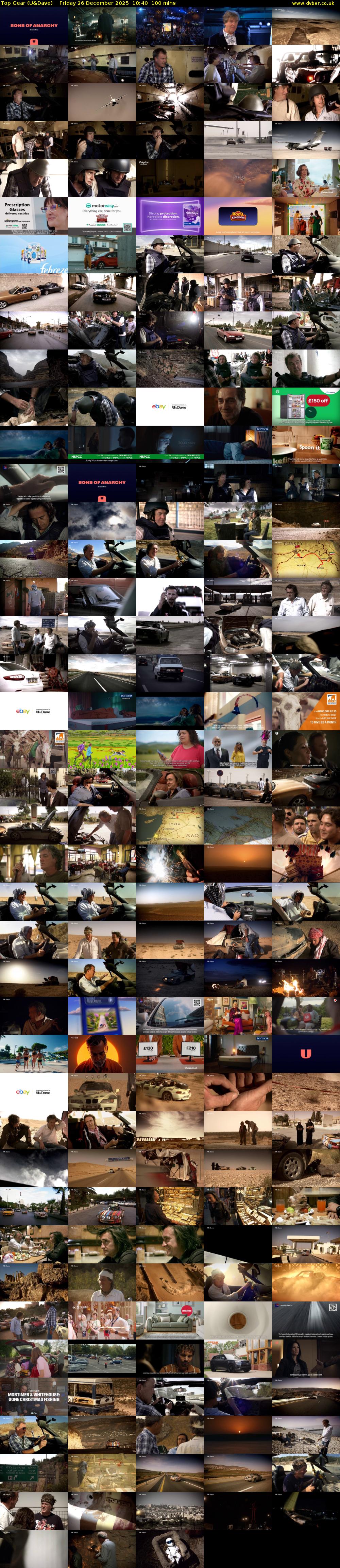Top Gear (U&Dave) Friday 26 December 2025 10:40 - 12:20