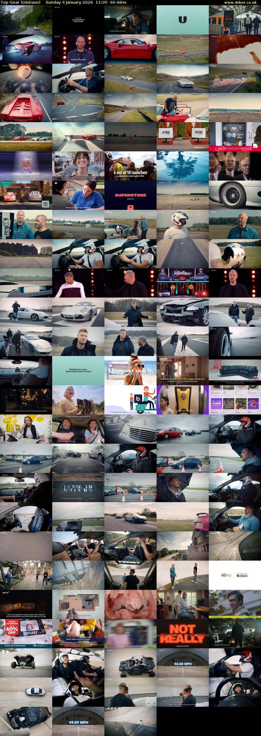 Top Gear (U&Dave) Sunday 4 January 2026 11:05 - 12:05