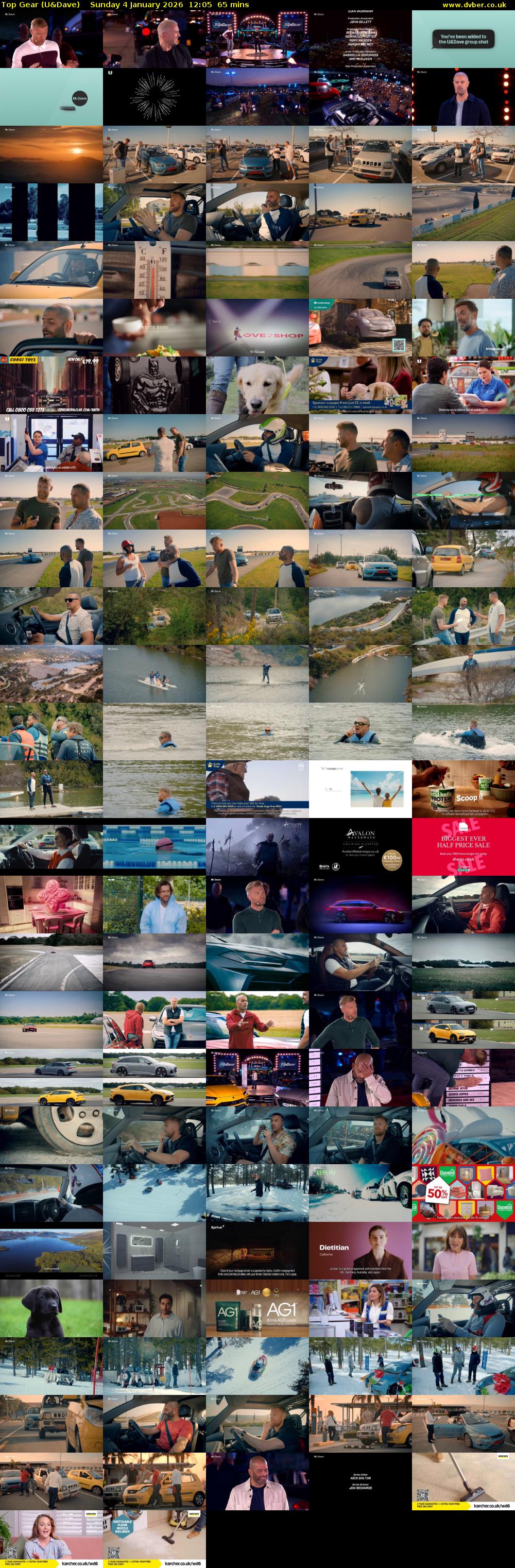 Top Gear (U&Dave) Sunday 4 January 2026 12:05 - 13:10