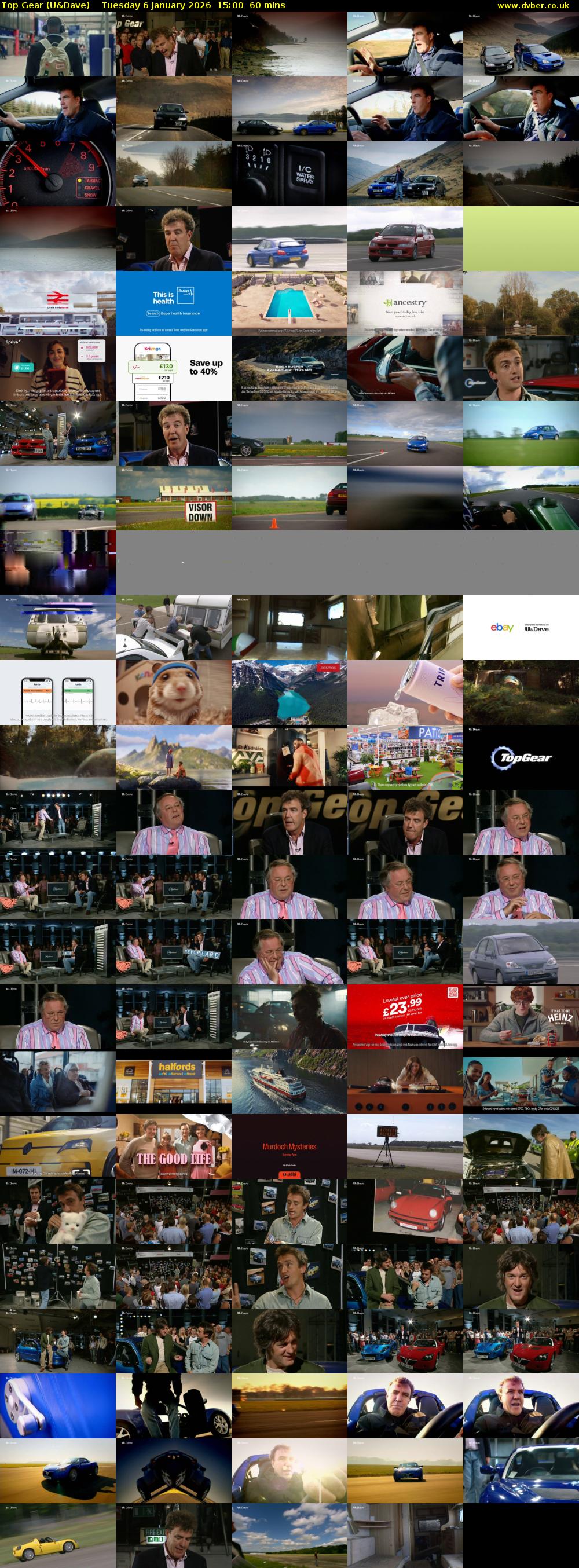 Top Gear (U&Dave) Tuesday 6 January 2026 15:00 - 16:00