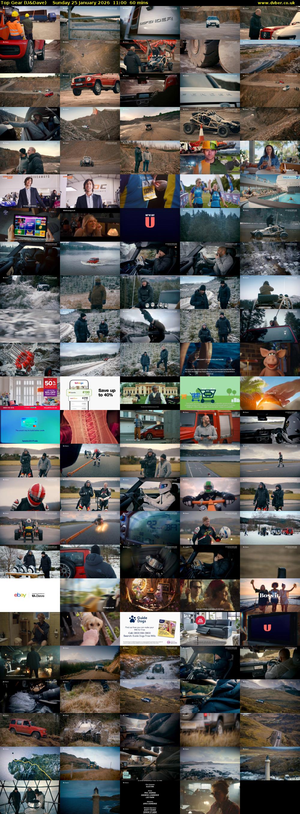 Top Gear (U&Dave) Sunday 25 January 2026 11:00 - 12:00