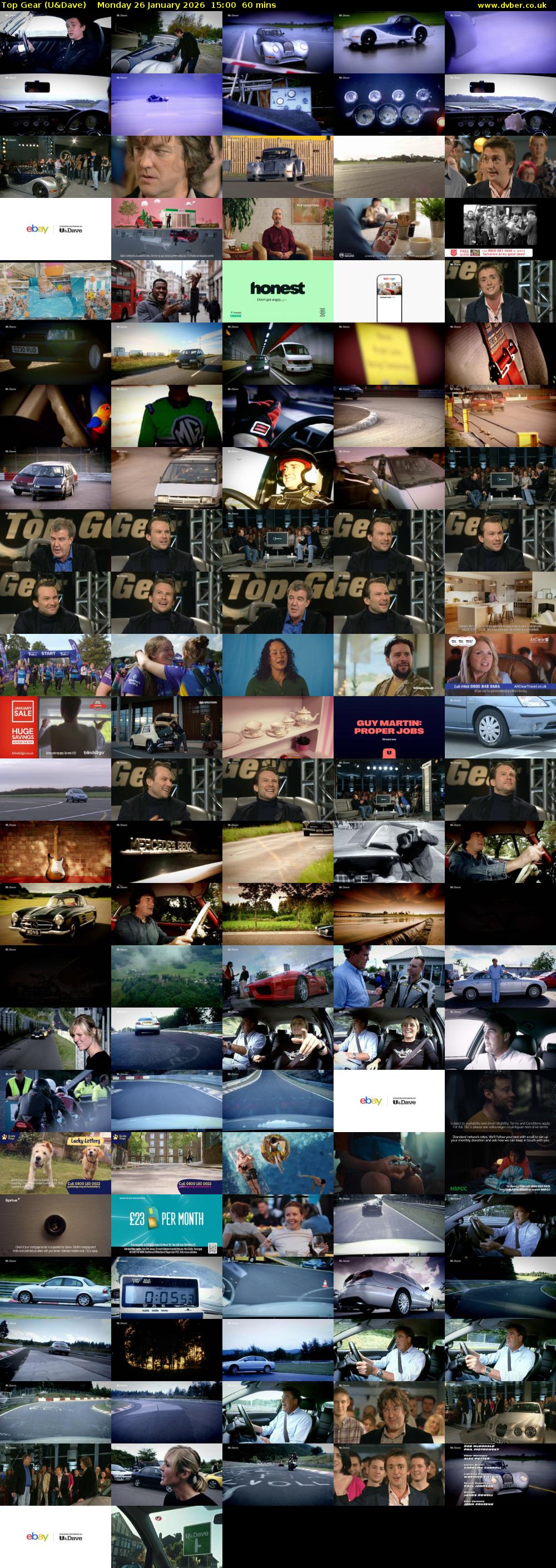 Top Gear (U&Dave) Monday 26 January 2026 15:00 - 16:00