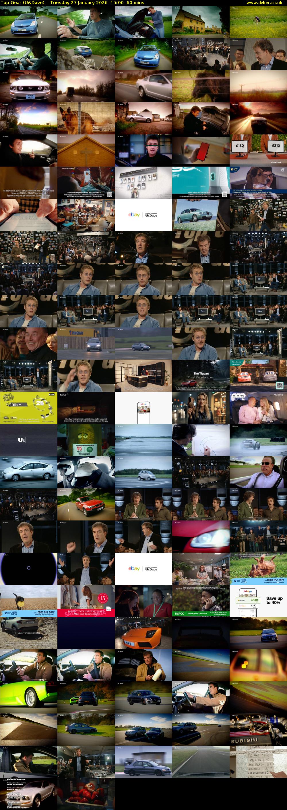 Top Gear (U&Dave) Tuesday 27 January 2026 15:00 - 16:00