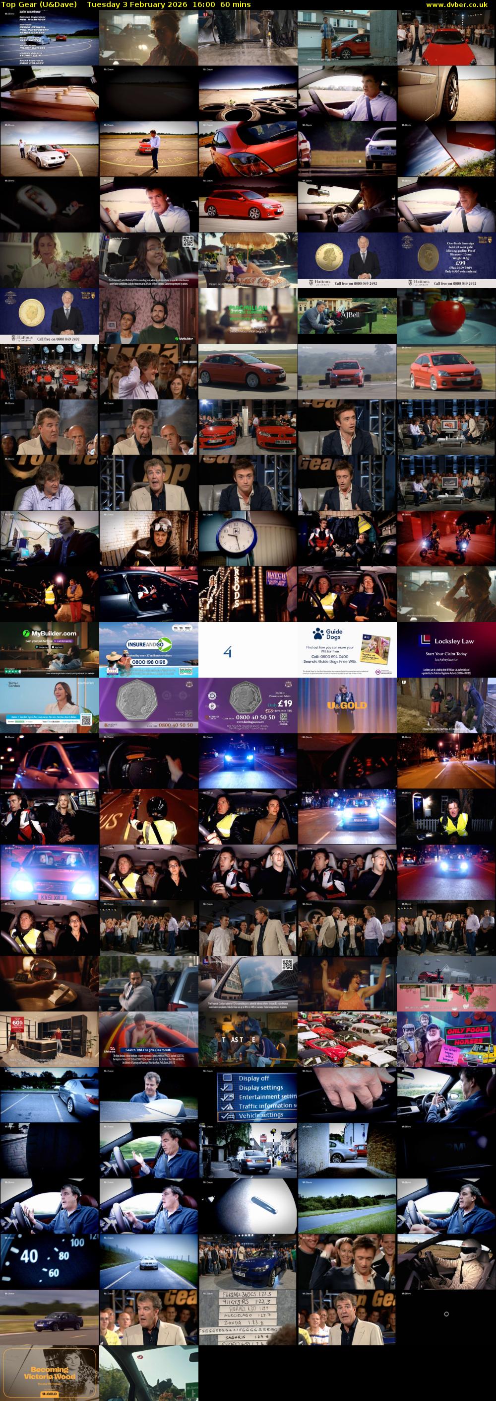 Top Gear (U&Dave) Tuesday 3 February 2026 16:00 - 17:00