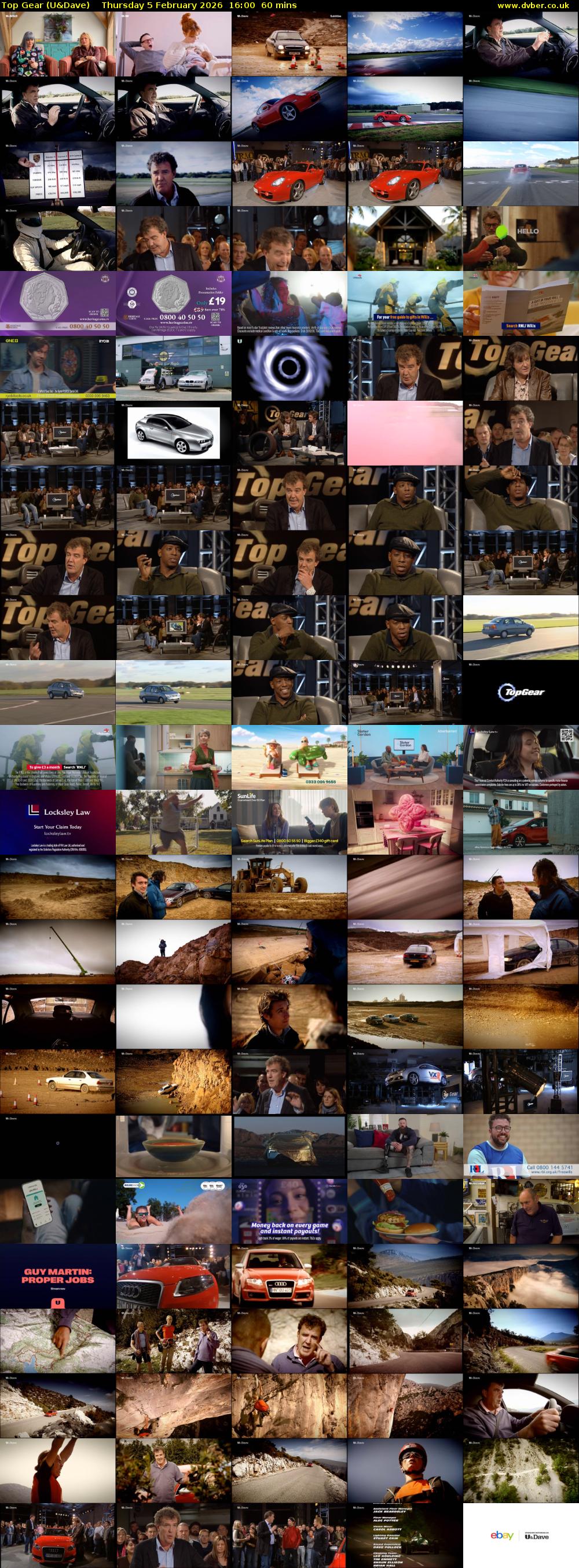 Top Gear (U&Dave) Thursday 5 February 2026 16:00 - 17:00