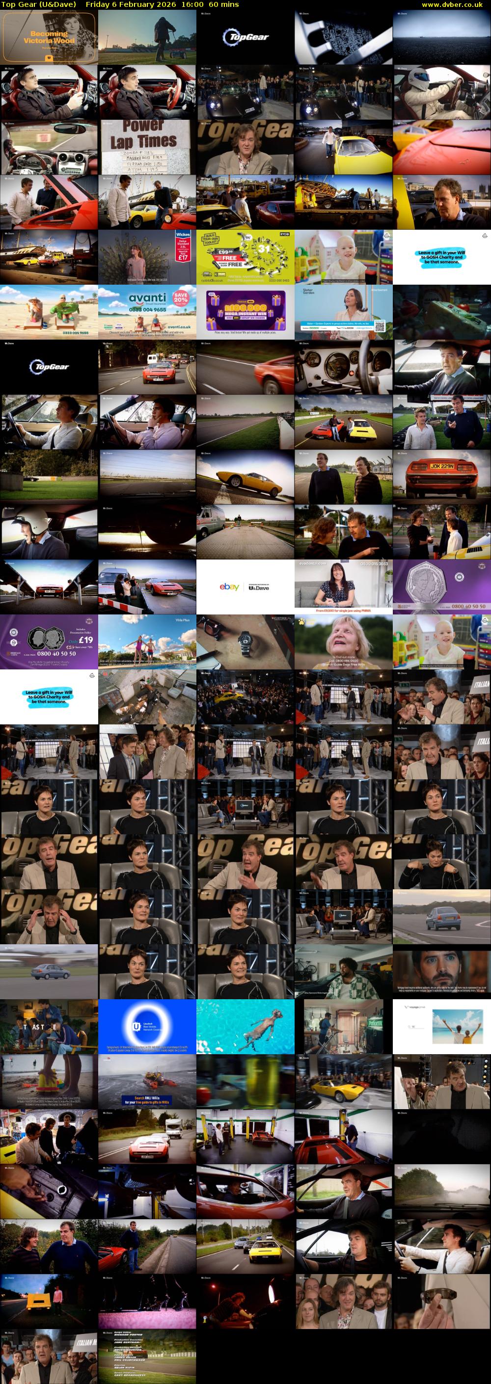 Top Gear (U&Dave) Friday 6 February 2026 16:00 - 17:00