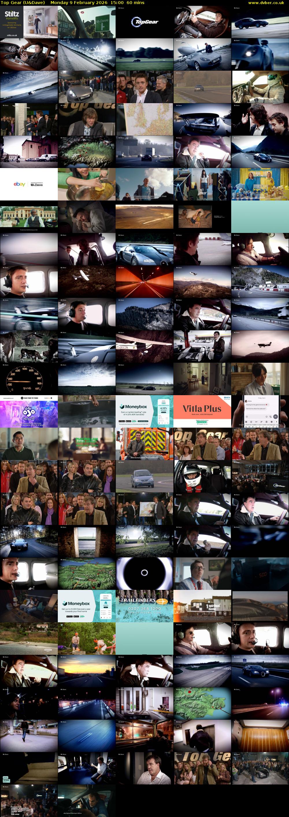 Top Gear (U&Dave) Monday 9 February 2026 15:00 - 16:00