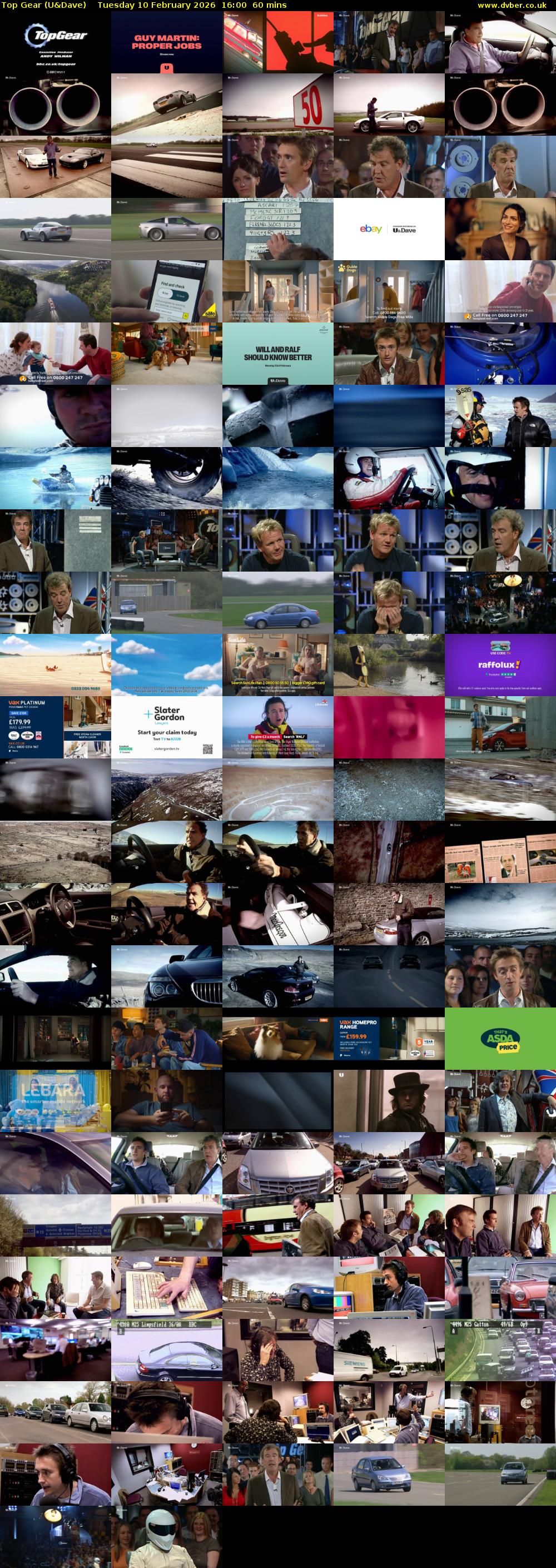 Top Gear (U&Dave) Tuesday 10 February 2026 16:00 - 17:00