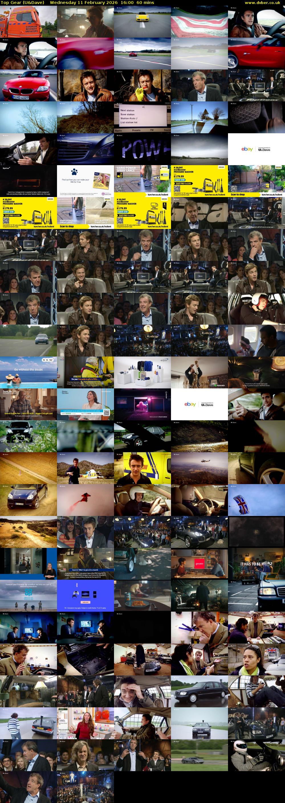 Top Gear (U&Dave) Wednesday 11 February 2026 16:00 - 17:00