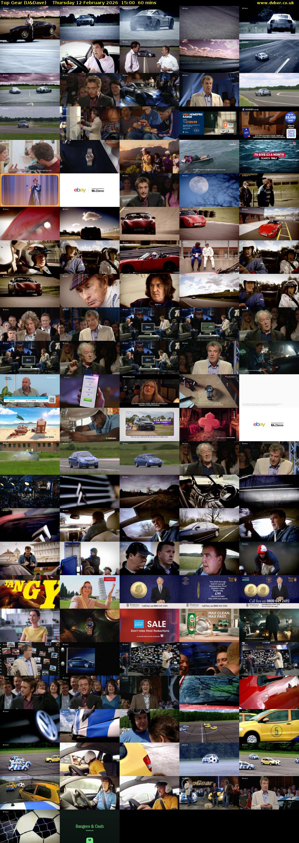 Top Gear (U&Dave) Thursday 12 February 2026 15:00 - 16:00