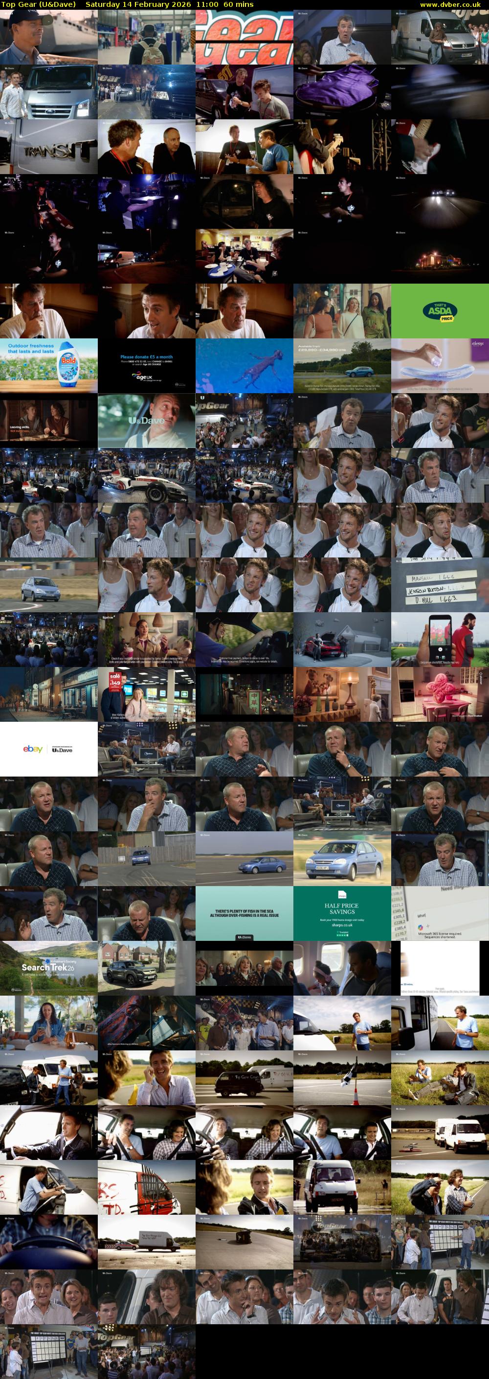 Top Gear (U&Dave) Saturday 14 February 2026 11:00 - 12:00