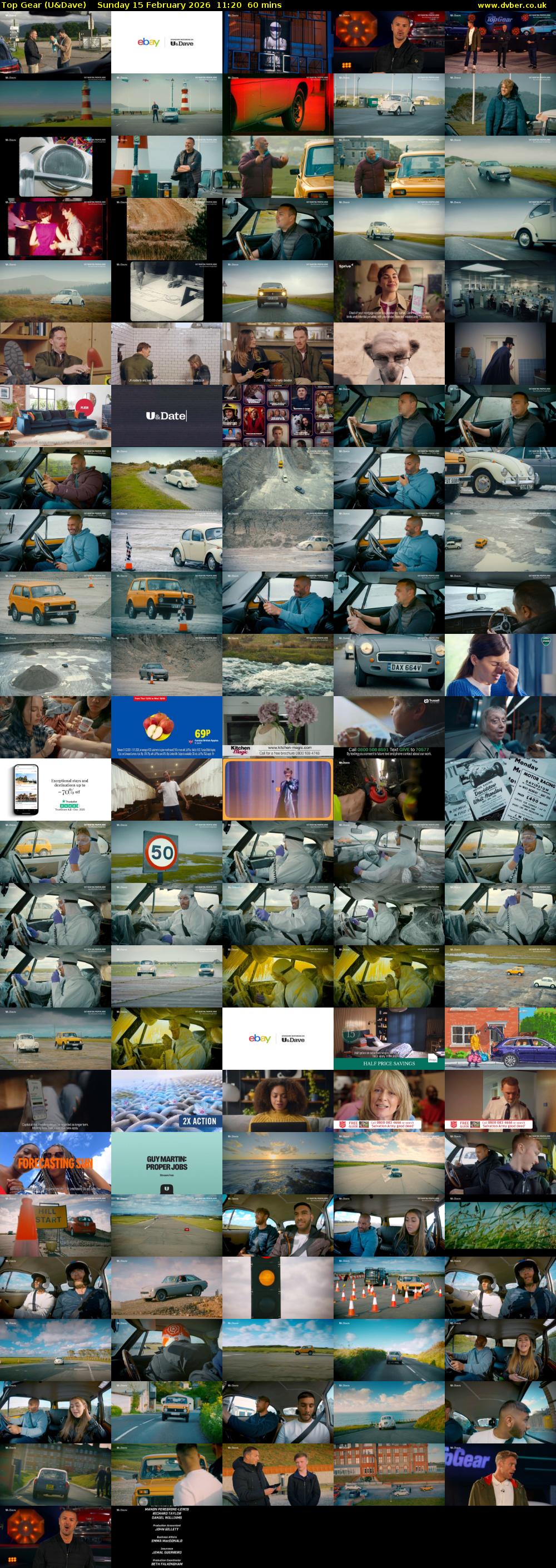 Top Gear (U&Dave) Sunday 15 February 2026 11:20 - 12:20