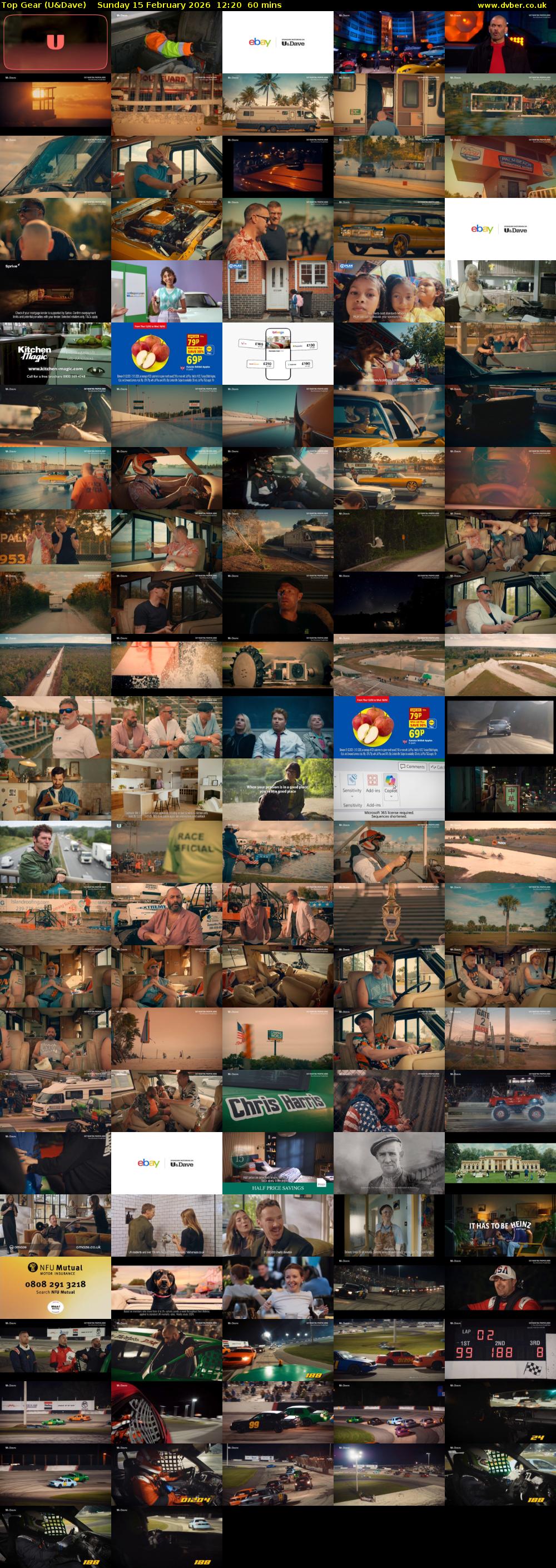 Top Gear (U&Dave) Sunday 15 February 2026 12:20 - 13:20