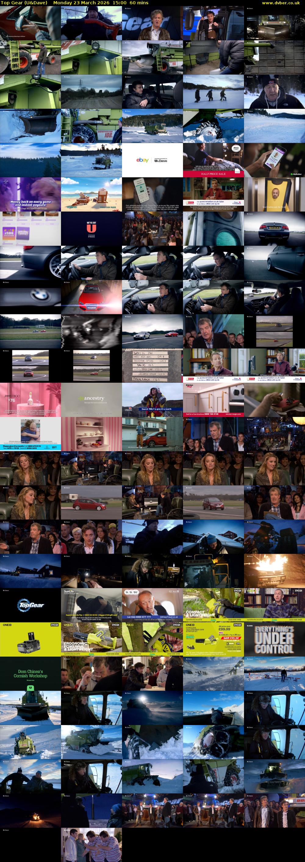 Top Gear (U&Dave) Monday 23 March 2026 15:00 - 16:00