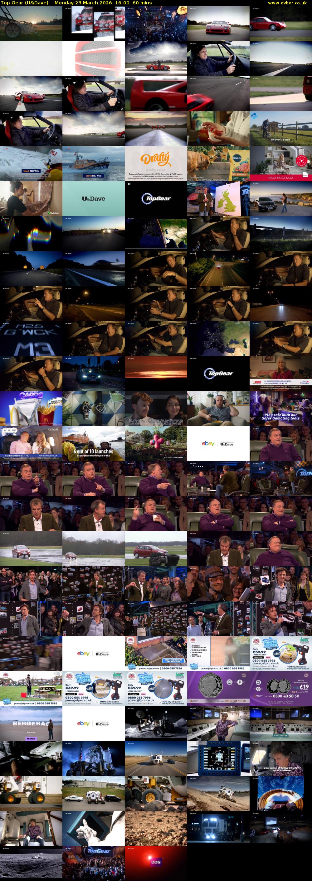 Top Gear (U&Dave) Monday 23 March 2026 16:00 - 17:00