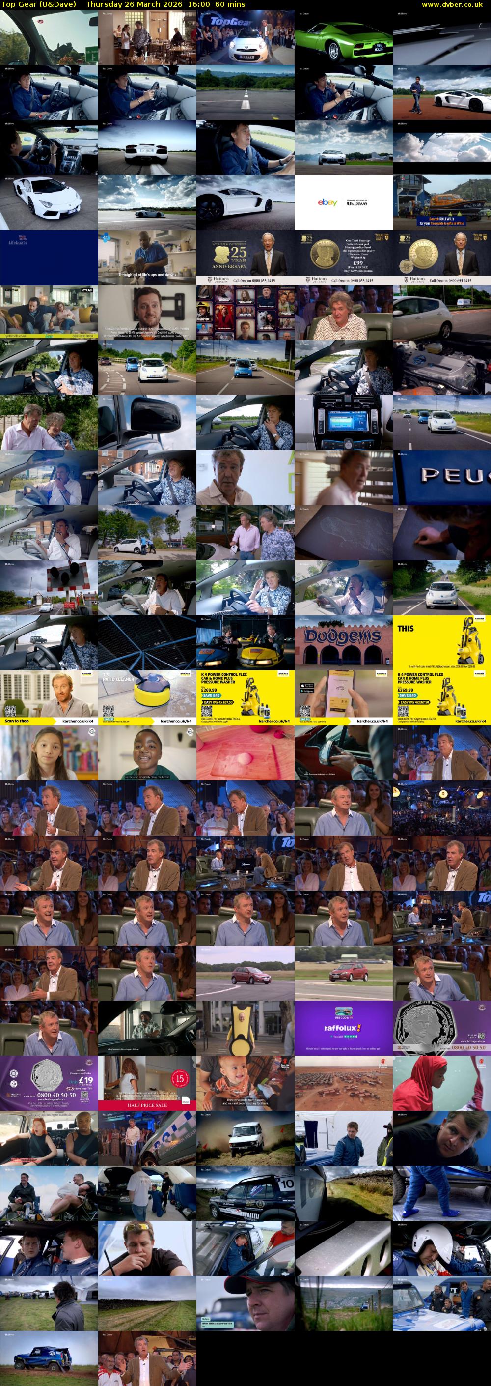 Top Gear (U&Dave) Thursday 26 March 2026 16:00 - 17:00
