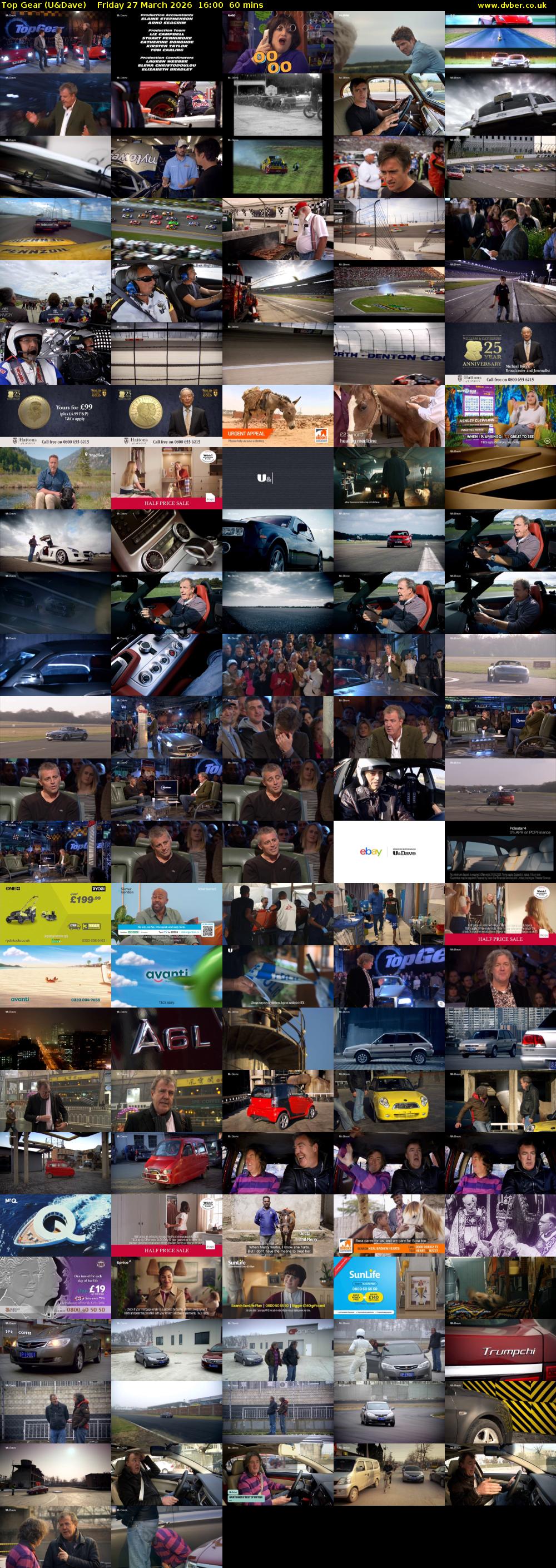 Top Gear (U&Dave) Friday 27 March 2026 16:00 - 17:00