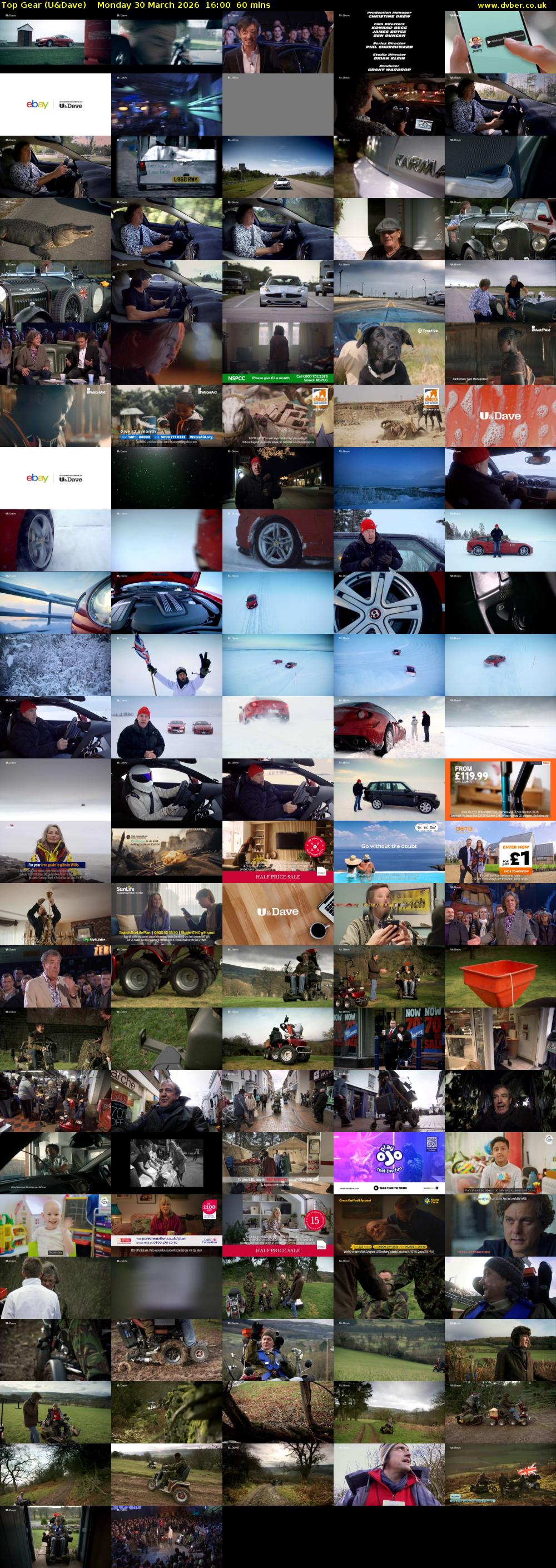 Top Gear (U&Dave) Monday 30 March 2026 16:00 - 17:00