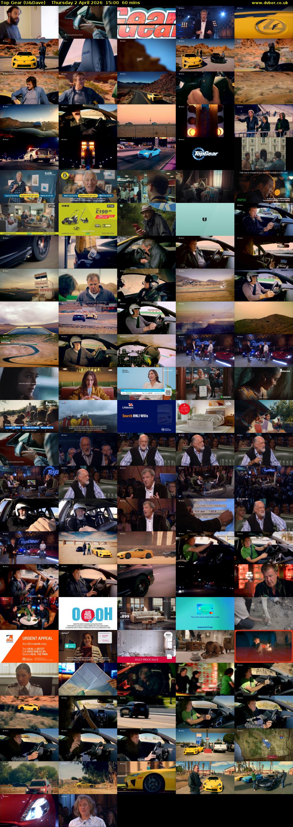 Top Gear (U&Dave) Thursday 2 April 2026 15:00 - 16:00