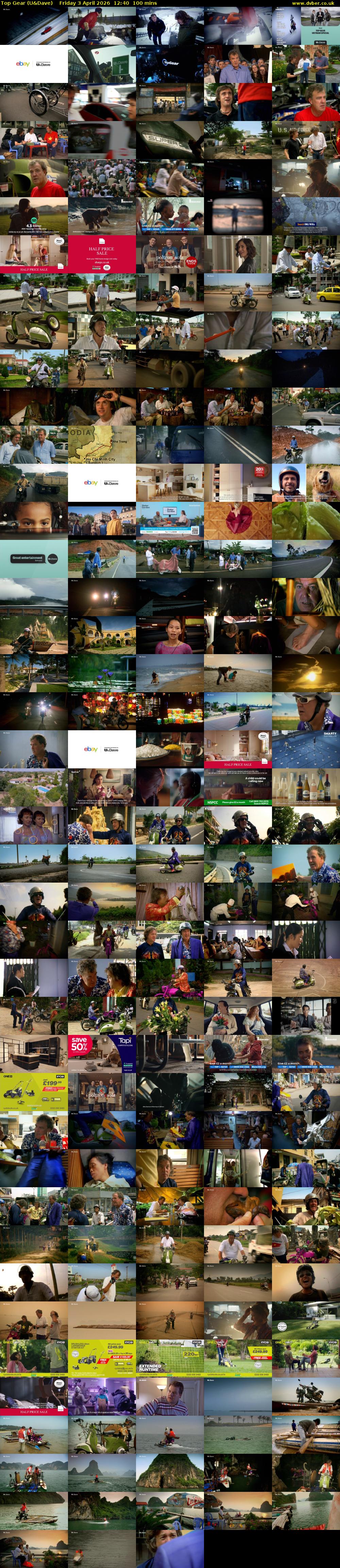 Top Gear (U&Dave) Friday 3 April 2026 12:40 - 14:20