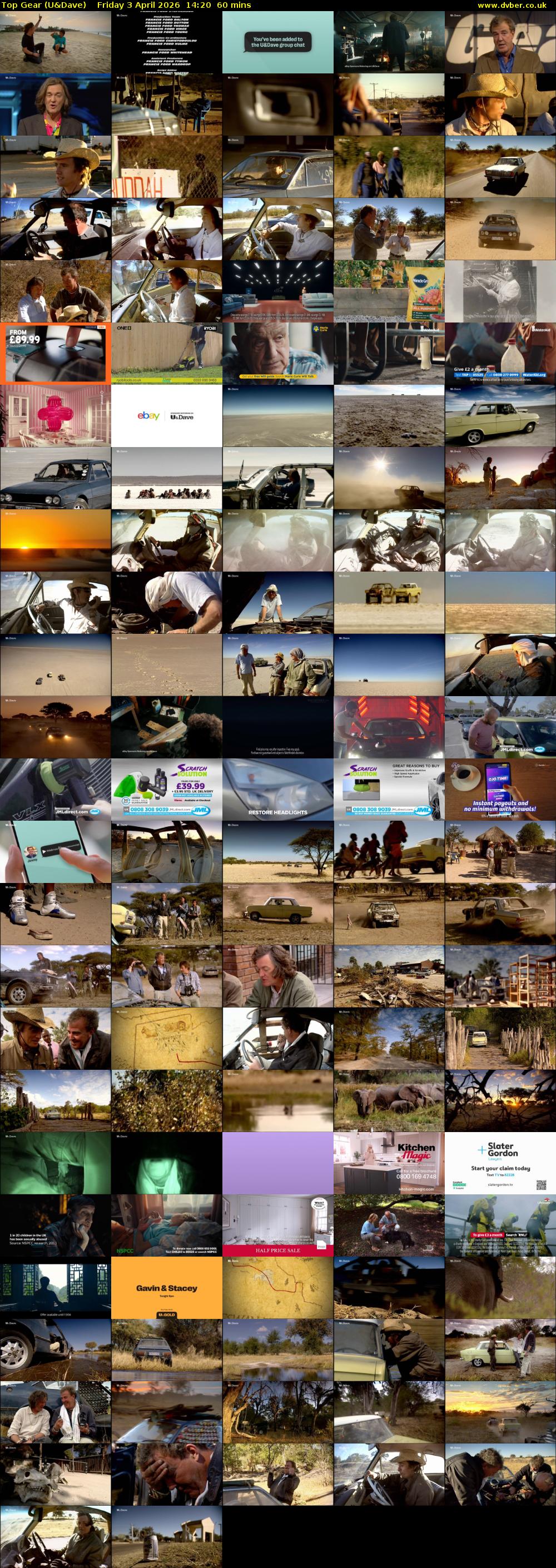 Top Gear (U&Dave) Friday 3 April 2026 14:20 - 15:20