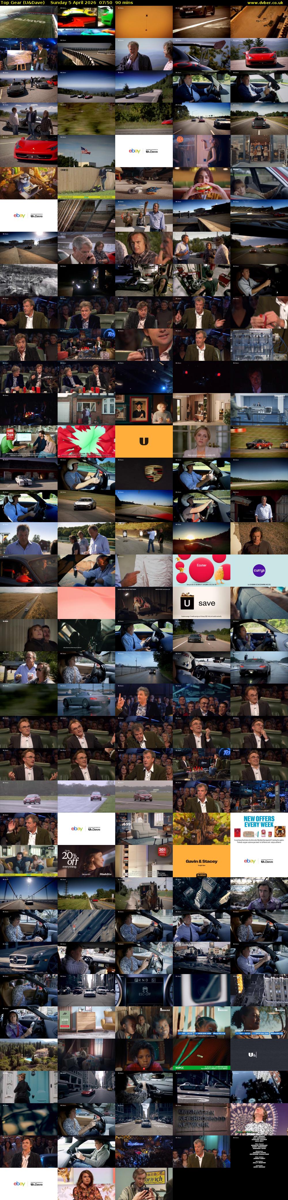 Top Gear (U&Dave) Sunday 5 April 2026 07:50 - 09:20