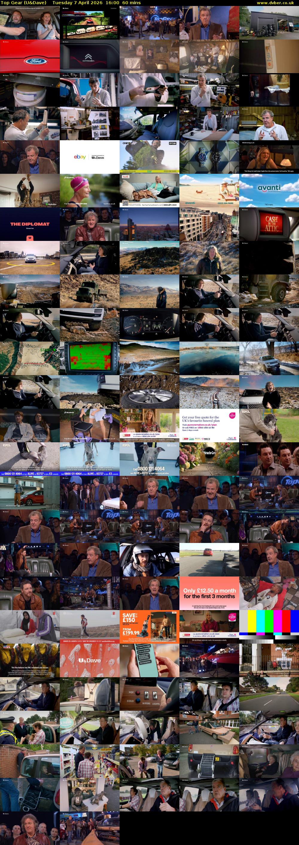 Top Gear (U&Dave) Tuesday 7 April 2026 16:00 - 17:00