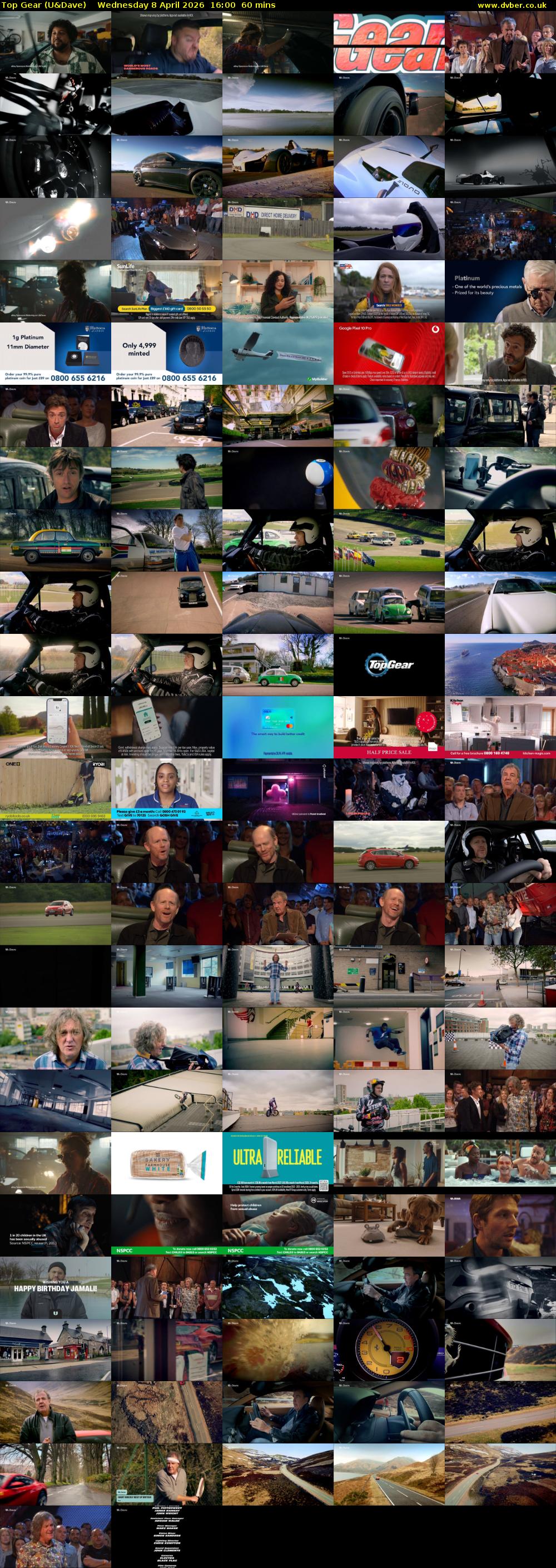Top Gear (U&Dave) Wednesday 8 April 2026 16:00 - 17:00