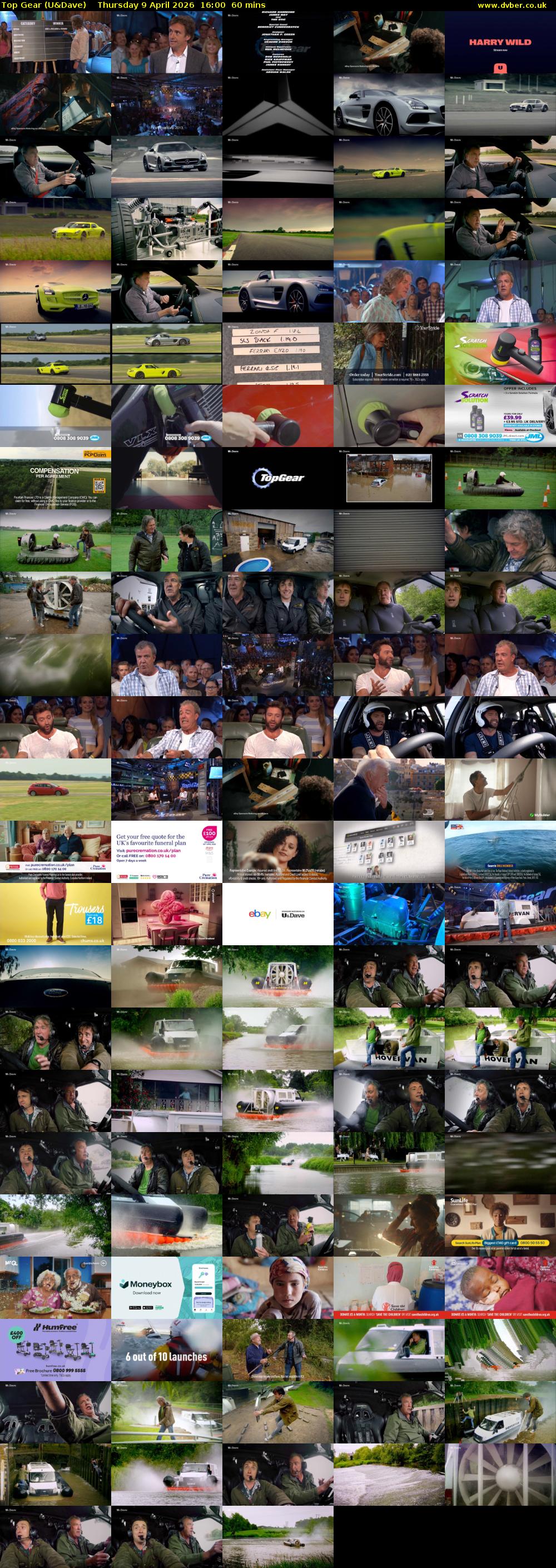 Top Gear (U&Dave) Thursday 9 April 2026 16:00 - 17:00