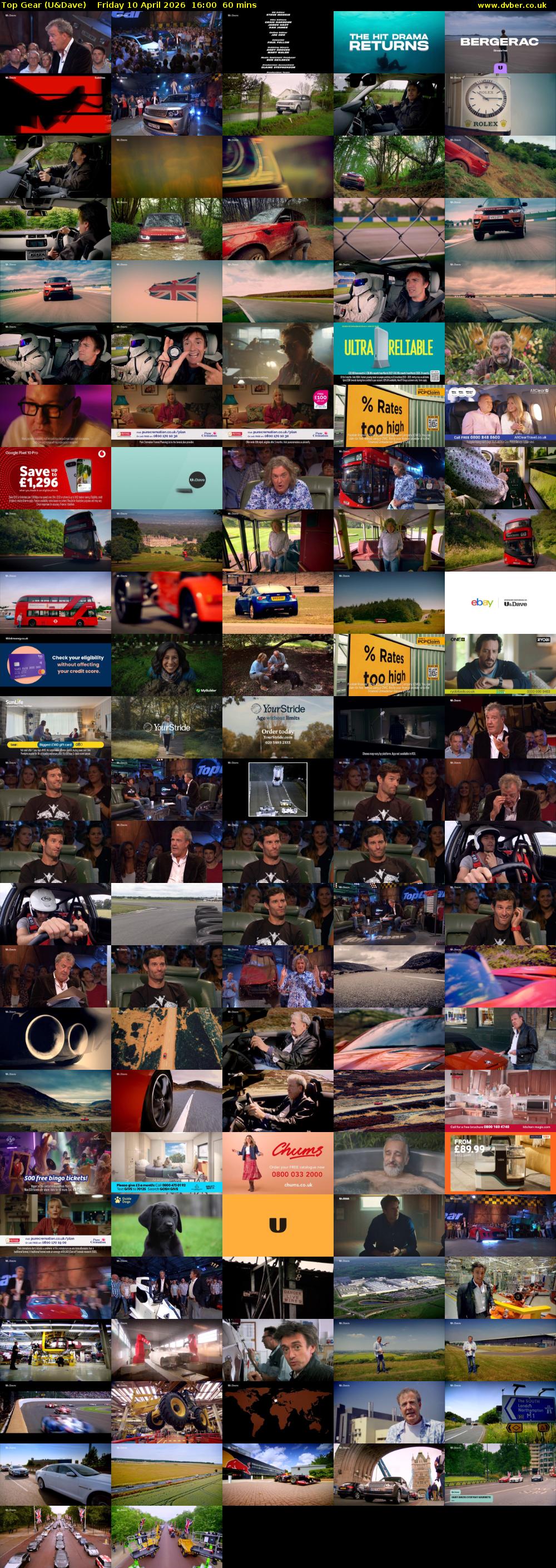 Top Gear (U&Dave) Friday 10 April 2026 16:00 - 17:00